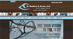 Desktop Screenshot of drmattbrownoptometrist.com